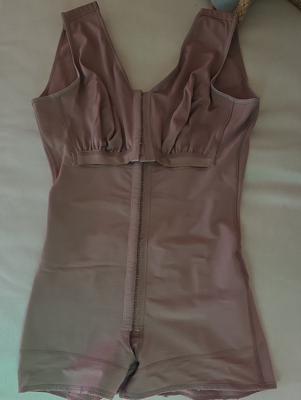 Full-Body Sculpting Bodysuit with Front Hook Closure in Mauve